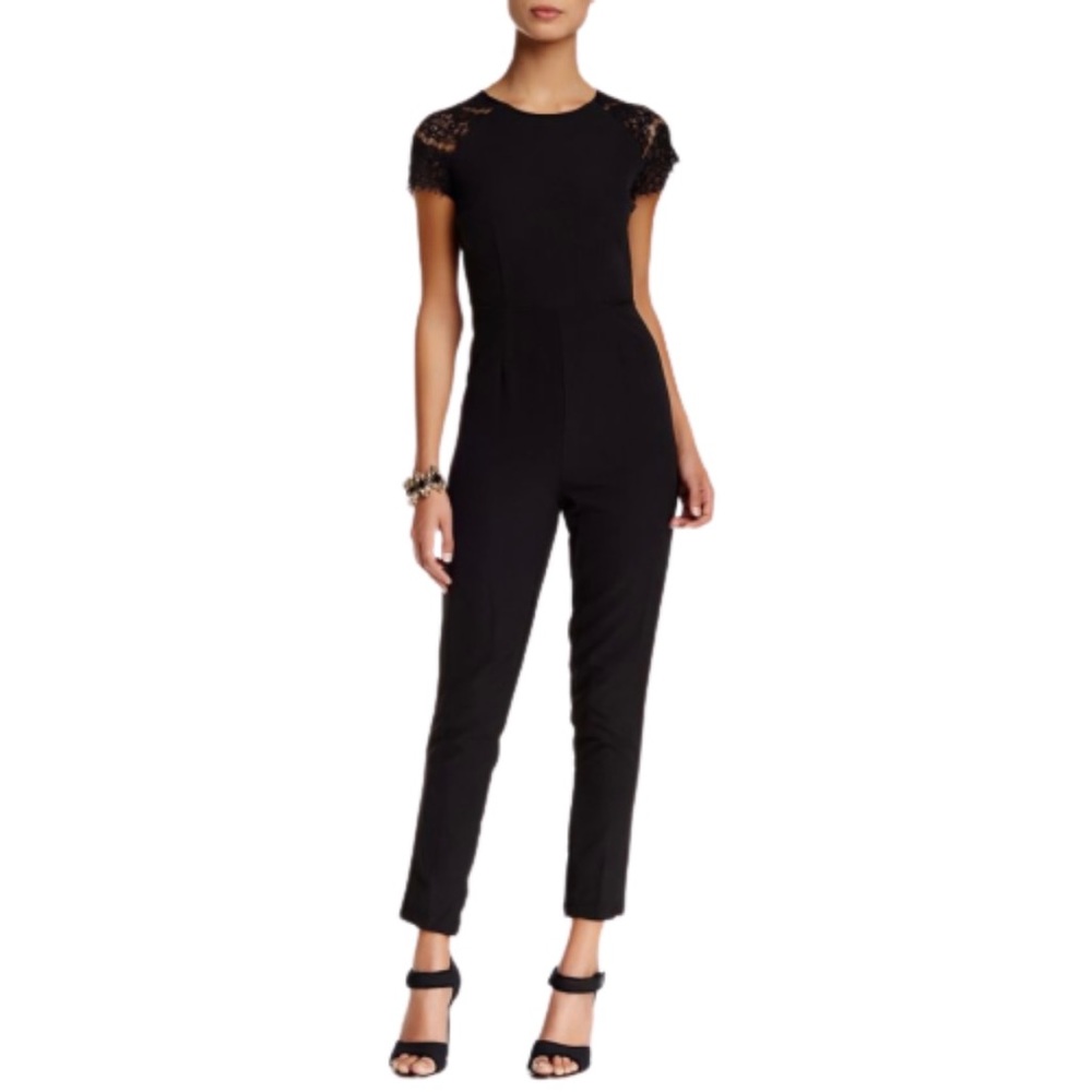 Missguided Lace Sleeve Jumpsuit